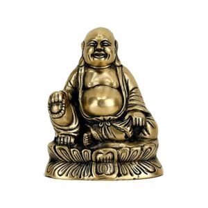 Buddha-statyett skrattar Maitreya, 13 cm
