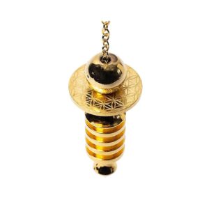 Pendel i mässing, förgylld Livets Blomma, 5 cm