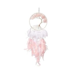 Drömfångare Livets träd rosenkvarts, ±16x55cm