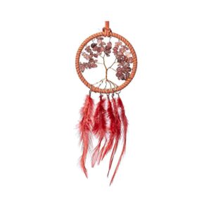 Drömfångare Livets Träd jordgubbskvarts, ±7x23cm