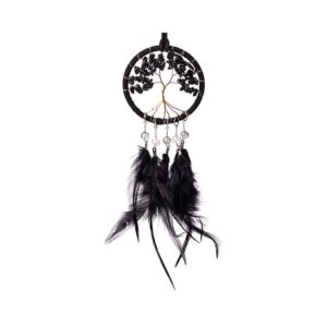 Drömfångare Livets Träd svart jaspis, ±7x23cm