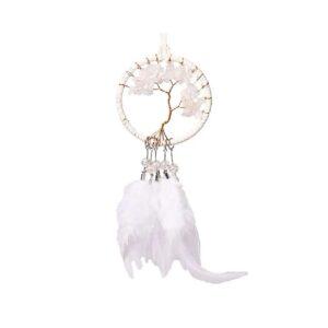 Drömfångare Livets Träd vit jaspis, ±7x23cm